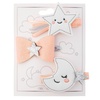 image:imageStephen Joseph 3Pack Glitter Hair Clips for Girls  Cute Shimmer NonSlip Alligator Hair Clip Hair Clips Barrettes for Baby Girls Toddlers Kids BunnySilver Star