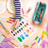 image:imageStephen Joseph All Over Printed Pencil Pouch  Multipurpose Kids School Stationary Case Colorful Cute Designs with Large Space for Pencils and Pens Construction Pencil CasePink Dino