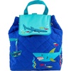 image:imageStephen Joseph Unisex Toddler Back to School Quilted Backpack One Size Shark Dark BlueShark Dark Blue