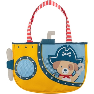 image:imageStephen Joseph Beach Tote with Sand Toys  Toddler and Baby Beach Toys Travel Friendly Beach Set 6 Piece Beach Play Set Beach Bag with Sand Toys for Toddlers and Kids TurtlePirate Dog