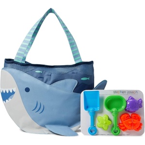image:imageStephen Joseph Beach Tote with Sand Toys  Toddler and Baby Beach Toys Travel Friendly Beach Set 6 Piece Beach Play Set Beach Bag with Sand Toys for Toddlers and Kids Shark