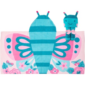 image:imageStephen Joseph Kids Hooded Bath Beach Towel Girls and Boys Towel Swim Pool Cover Up Super Absorbent Cute CharactersButterfly