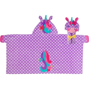 image:imageStephen Joseph Kids Hooded Beach Towel for Girls amp Boys 38 Years Toddler Poncho Bath Towel with Hood Soft Absorbent Cotton Large 46x 235 FishUnicorn