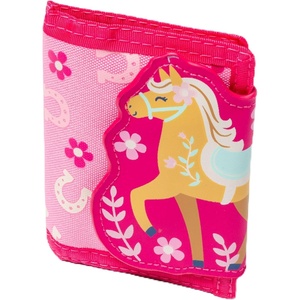 image:imageStephen Joseph Kids Wallet TriFold BiFold Wallet for Boys amp Girls with Zipper Coin Pocket Durable Polyester Small Wallet for Kids Cute Designs for School amp Travel MushroomHorse