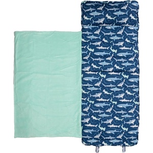 image:imageStephen Joseph Toddler All Over Print Nap Mat with Soft Blanket and Removable Pillow for Boys amp Girls Kids Sleeping Bag for Elementary Daycare Preschool with Carry Handle CamoDark Blue Shark