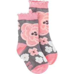 image:imageStephen Joseph UnisexKids Crew SocksCharcoal Flower