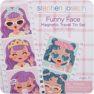 image:imageStephen Joseph Funny Faces Magnetic Toy for Kids Girl Travel Tin GameGirl