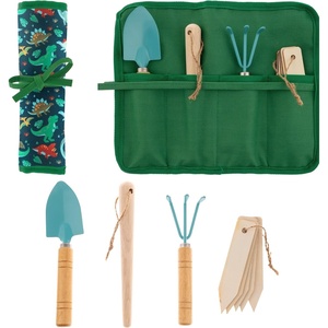 image:imageStephen Joseph Toddler Gardening Tool Set 5 PCS  Mini Shovel Seed Dibbler Mini Rake and Plant Markers with Roll Up Bag Kids Gardening Tools Best Outdoor Toys Gift for Boys and Girls Dino