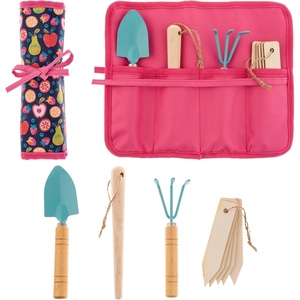 image:imageStephen Joseph Toddler Gardening Tool Set 5 PCS  Mini Shovel Seed Dibbler Mini Rake and Plant Markers with Roll Up Bag Kids Gardening Tools Best Outdoor Toys Gift for Boys and Girls Fruit