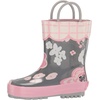 image:imageStephen Joseph Kids Rain Boots Charcoal Floral 10