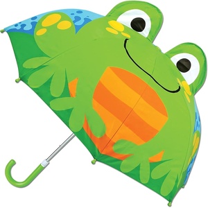 image:imageStephen Joseph 3D Pop Up Kids Umbrella Cute Animals amp Toddler Rain Umbrella Lightweight Easy Grip Handle for Boys Girls Ages 38Frog