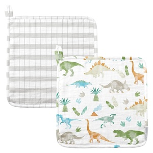 image:imageStephen Joseph Baby and Toddler Washcloths Muslin Washcloth 10x10 inches  Dino Set of 2Dino