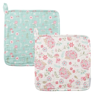 image:imageStephen Joseph Baby and Toddler Washcloths Muslin Washcloth 10x10 inches  Dino Set of 2Hedgehog