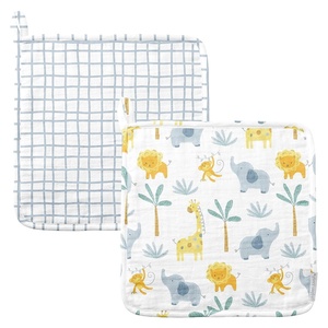 image:imageStephen Joseph Baby and Toddler Washcloths Muslin Washcloth 10x10 inches  Dino Set of 2Zoo