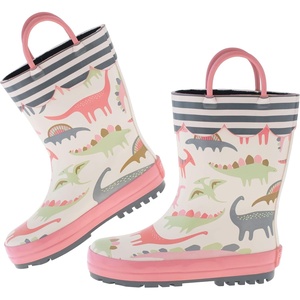 image:imageStephen Joseph Girls All Over Print Rain BootsPink Dino