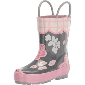 image:imageStephen Joseph Kids Rain Boots Charcoal Floral 11