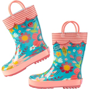 image:imageStephen Joseph Kids Rain Boots Turquoise Floral 8
