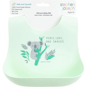 image:imageStephen Joseph Silicone Bib Cute Silicone Baby Bib for Babies amp Toddlers Waterproof Soft Unisex NonMessy Adjustable Waterproof BibKoala