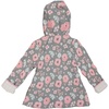 image:imageStephen Joseph Girls Raincoat Waterproof Jacket Cotton Lined Hooded Outerwear for School Travel Sizes 2T78Charcoal Flower