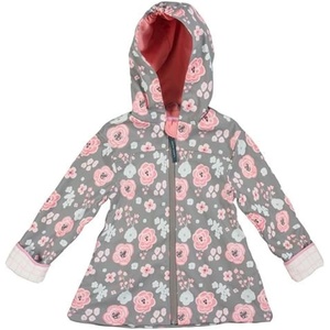 image:imageStephen Joseph Girls Raincoat Waterproof Jacket Cotton Lined Hooded Outerwear for School Travel Sizes 2T78Charcoal Flower