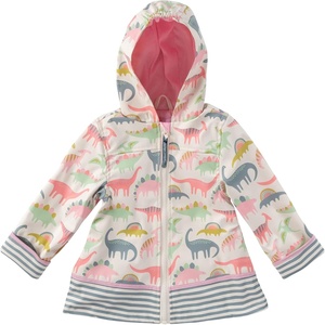 image:imageStephen Joseph Girls Raincoat Waterproof Jacket Cotton Lined Hooded Outerwear for School Travel Sizes 2T78Pink Dino