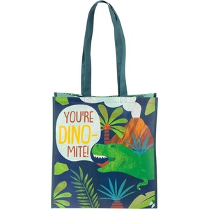 image:imageStephen Joseph Large Recycled Gift Bag with Handles Kids Reusable Birthday Party Gift Bag Shopping BagDino