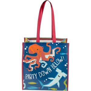 image:imageStephen Joseph Large Recycled Gift Bag with Handles Kids Reusable Birthday Party Gift Bag Shopping BagShark