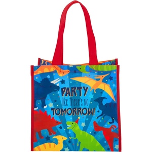 image:imageStephen Joseph Medium Recycled Gift Bag with Handles Kids Reusable Birthday Party Gift Bag Shopping BagDINO