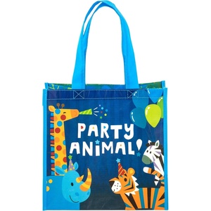 image:imageStephen Joseph Medium Recycled Gift Bag with Handles Kids Reusable Birthday Party Gift Bag Shopping BagZOO